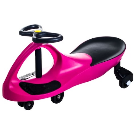 Toy Time Wiggle Car- Ride-On Toy for Kids Ages 3 and Up- Twist and Turn Scooter in Hot Pink 245724DCI